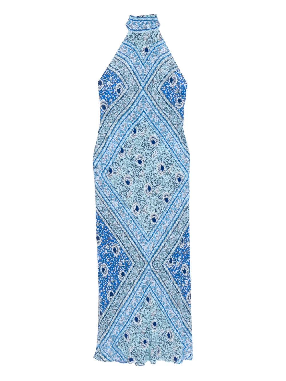 Rixo London Caitlin Midi Dress In Blue