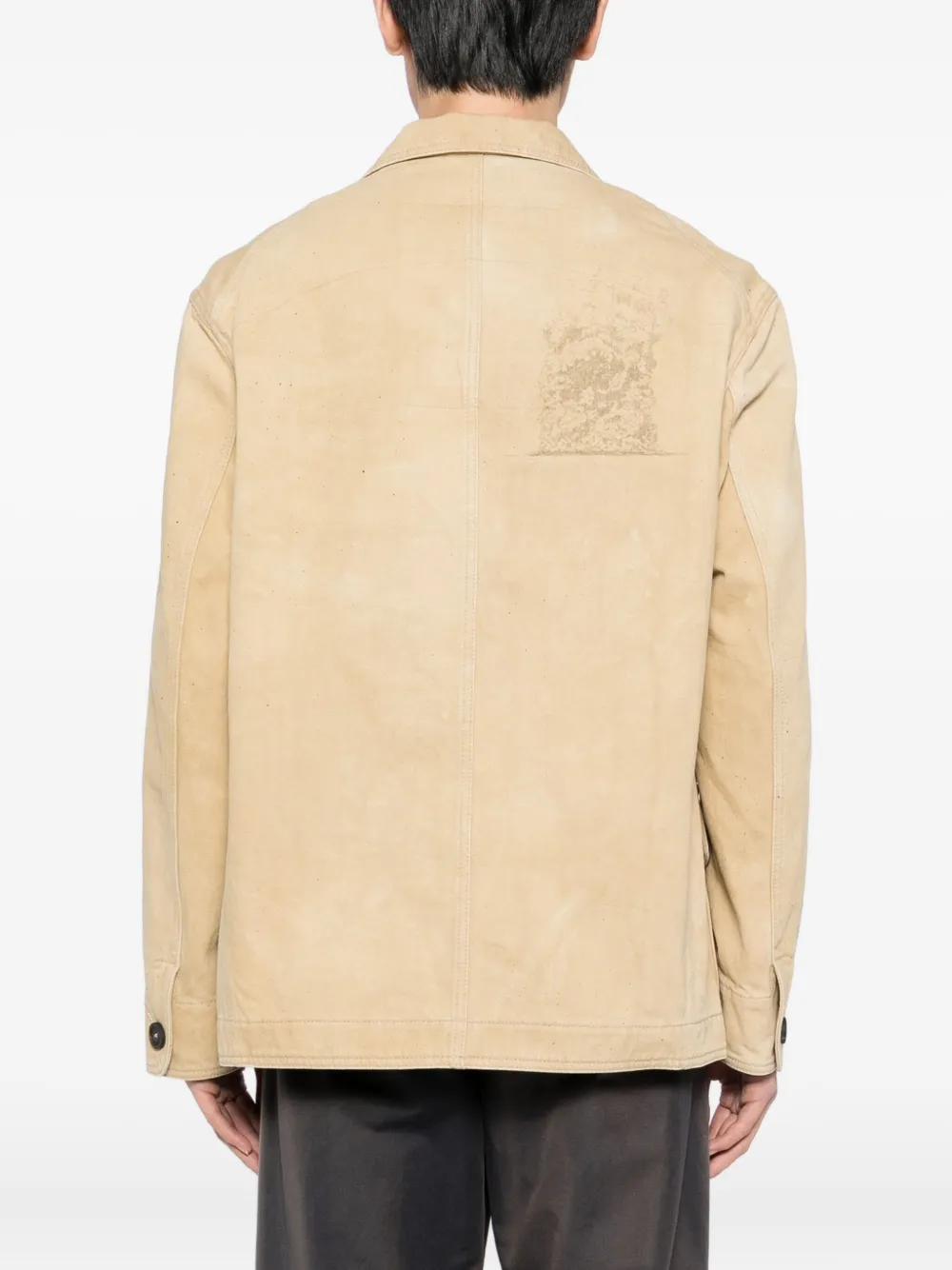 Ziggy Chen Cotton Denim Jacket In Neutral