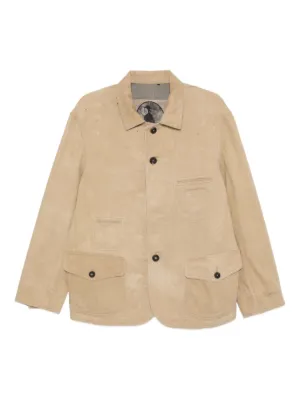 Giorgio Armani スエード ジャケット | ニュートラル | FARFETCH JP