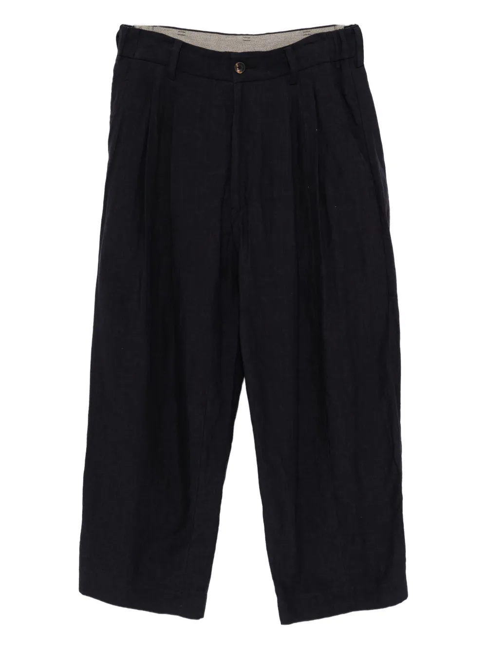 Ziggy Chen Linen Trousers In Blue