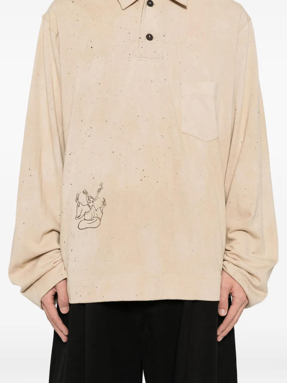 Ziggy Chen Rugby Polo Shirt In Neutral