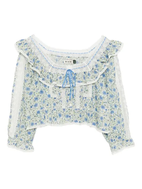 Rixo blouse volantée Oceana à fleurs