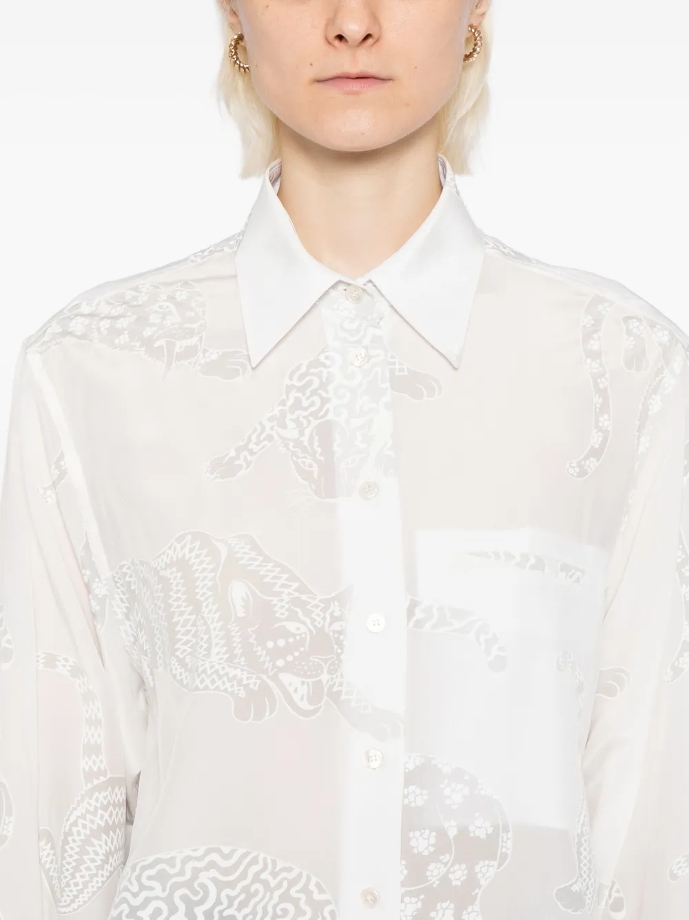 Stella McCartney Wild Cat blouse Beige