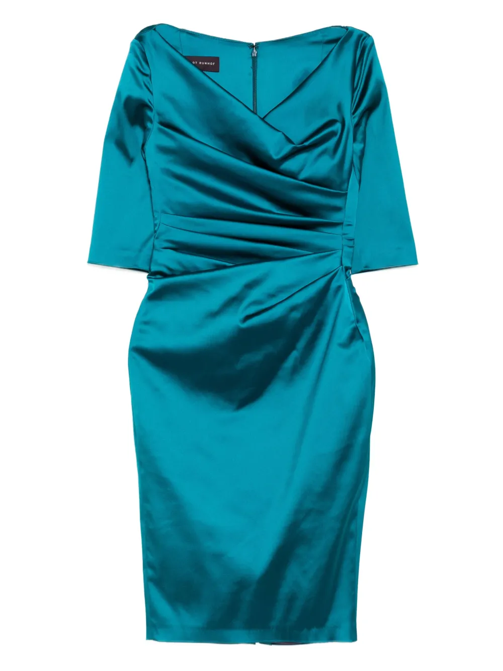 Talbot Runhof robe de cocktail à col v | bleu | Image 1