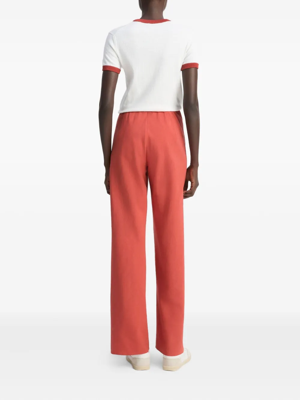 Vince Elastic-waist Trousers In Red