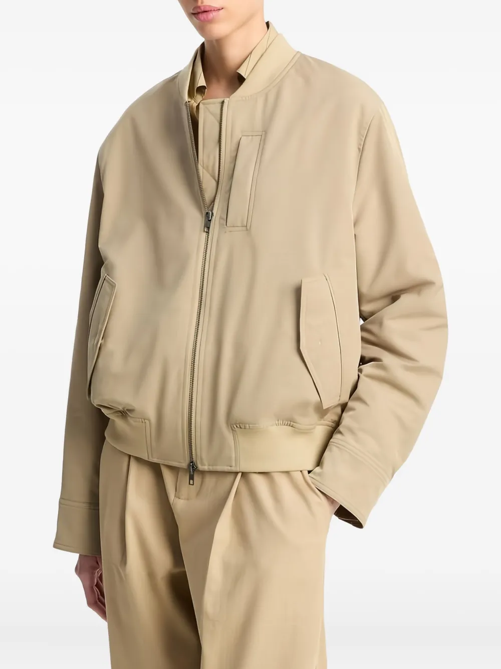 Vince Long-sleeves Bomber Jacket In Neutral