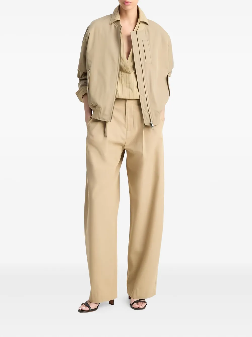 Vince Long-sleeves Bomber Jacket In Neutral