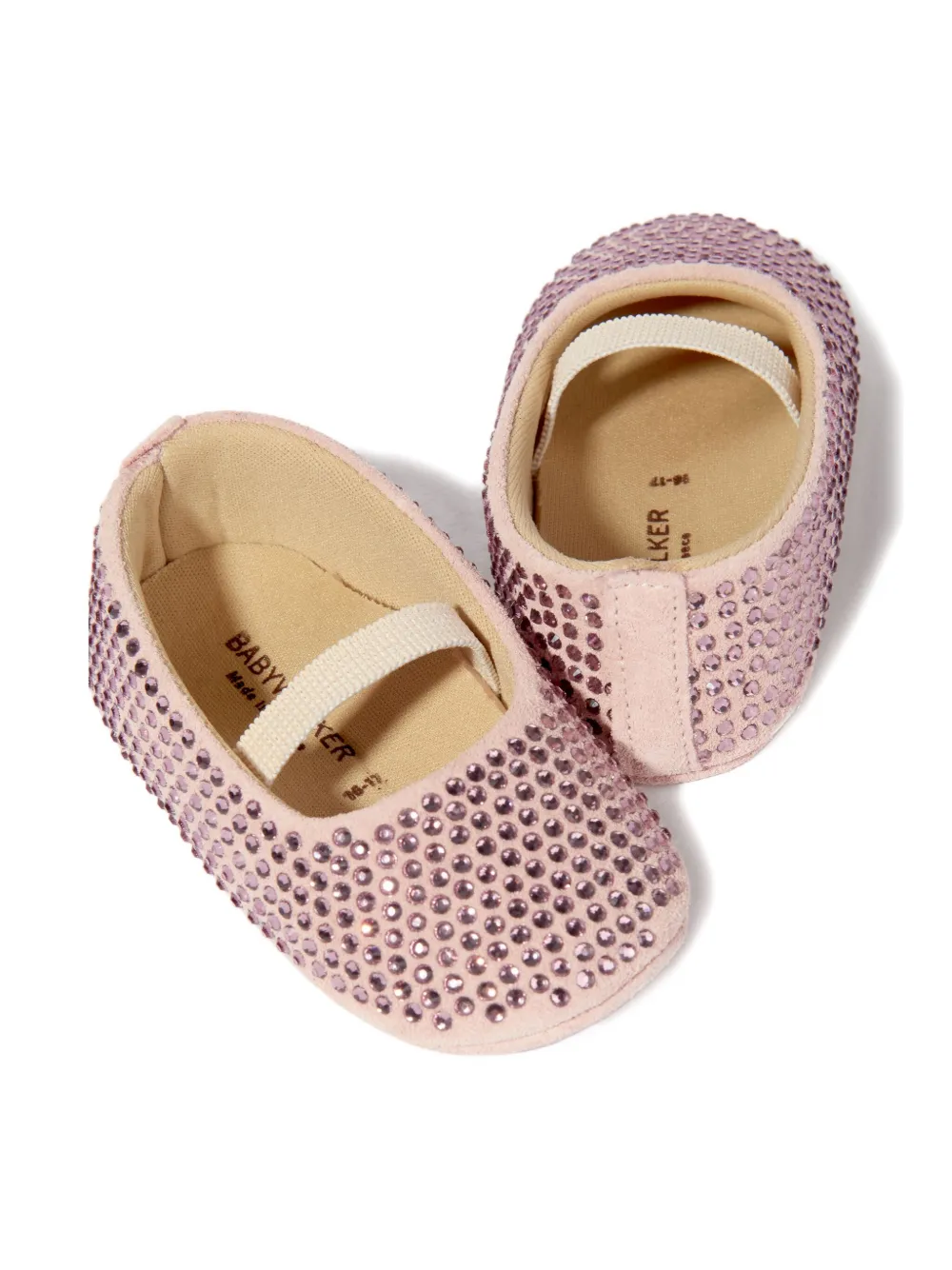 BabyWalker crystal-embellished ballerina shoes Pink