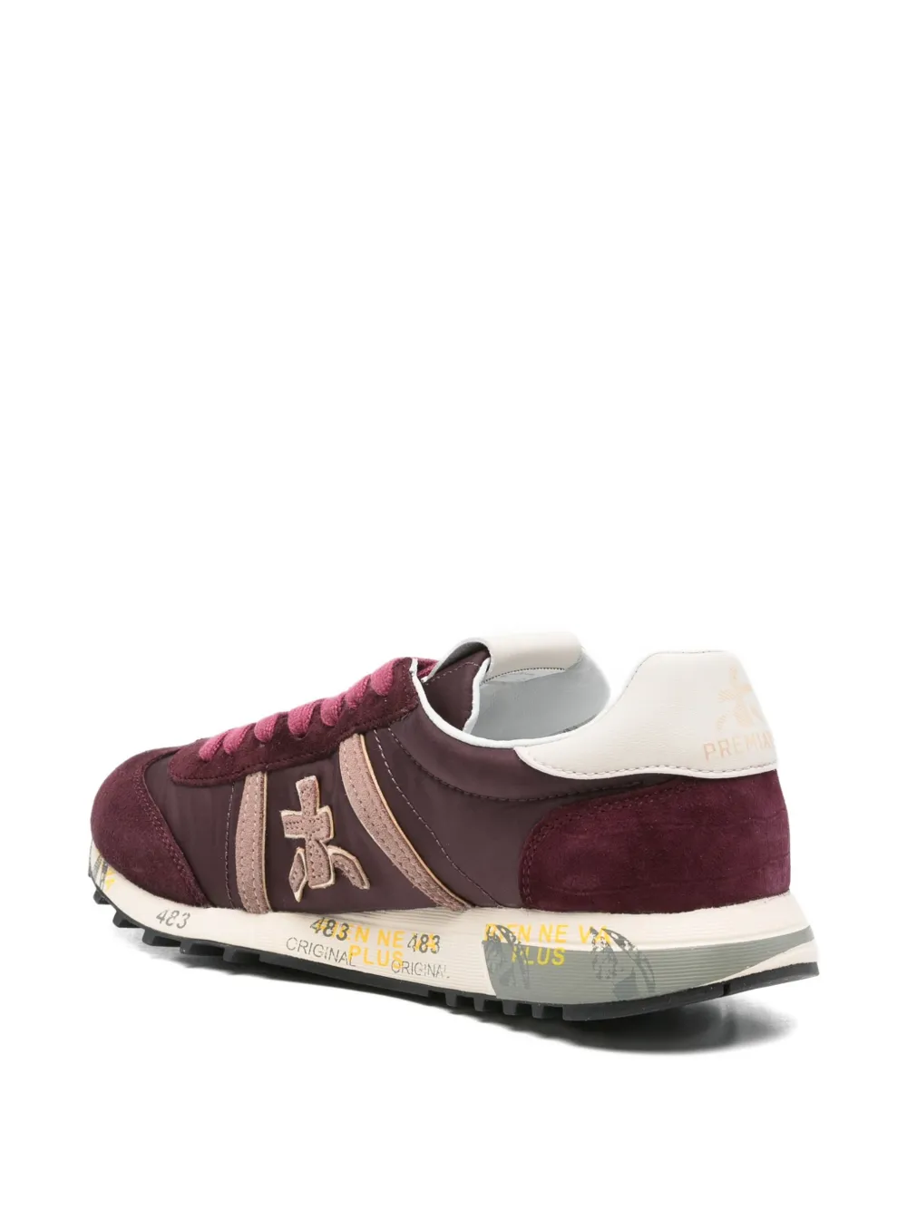 Premiata Suede-panelled Lace-up Sneakers In Animal Print
