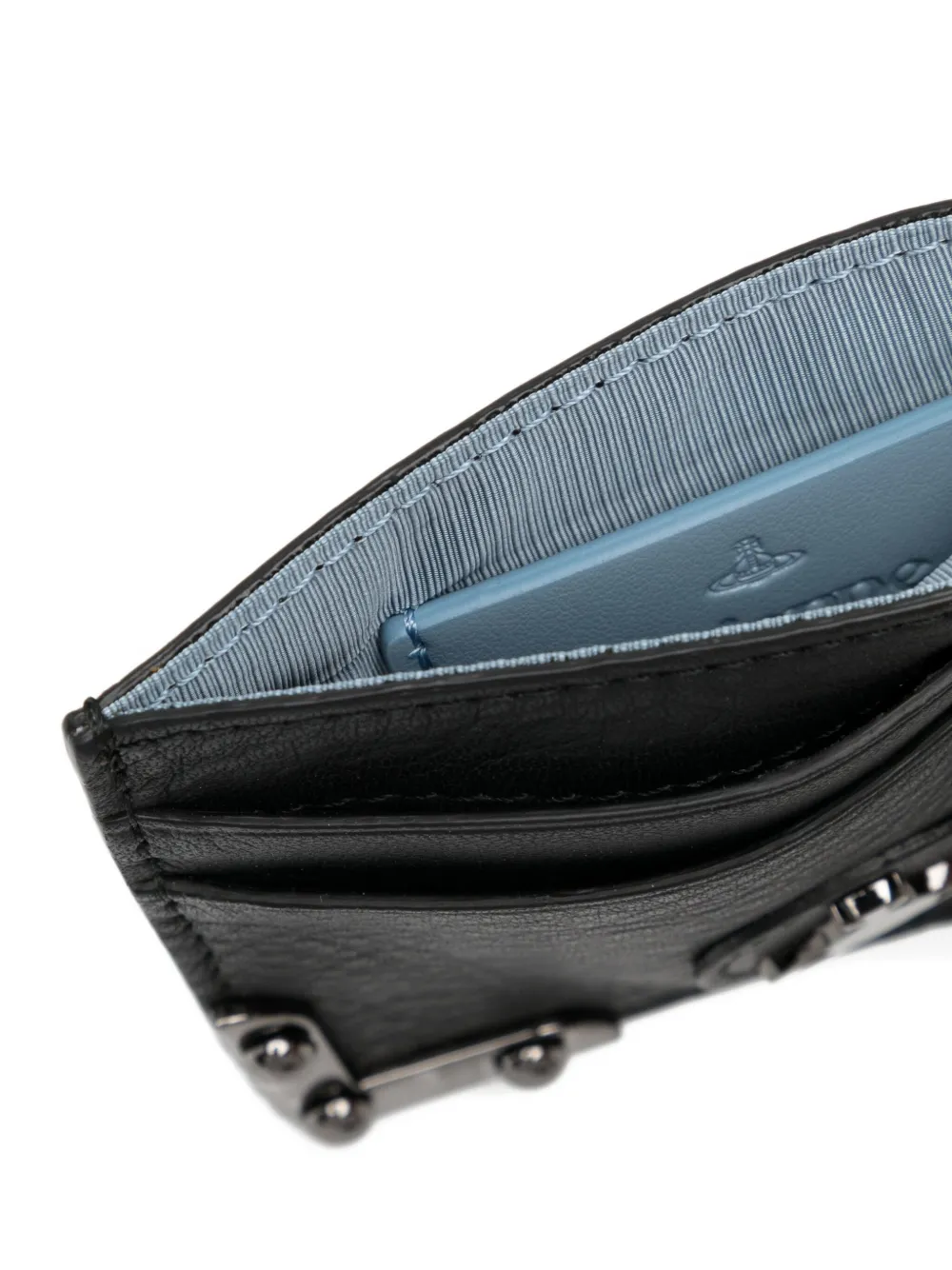 Vivienne Westwood Flat Orb Cardholder In Gray