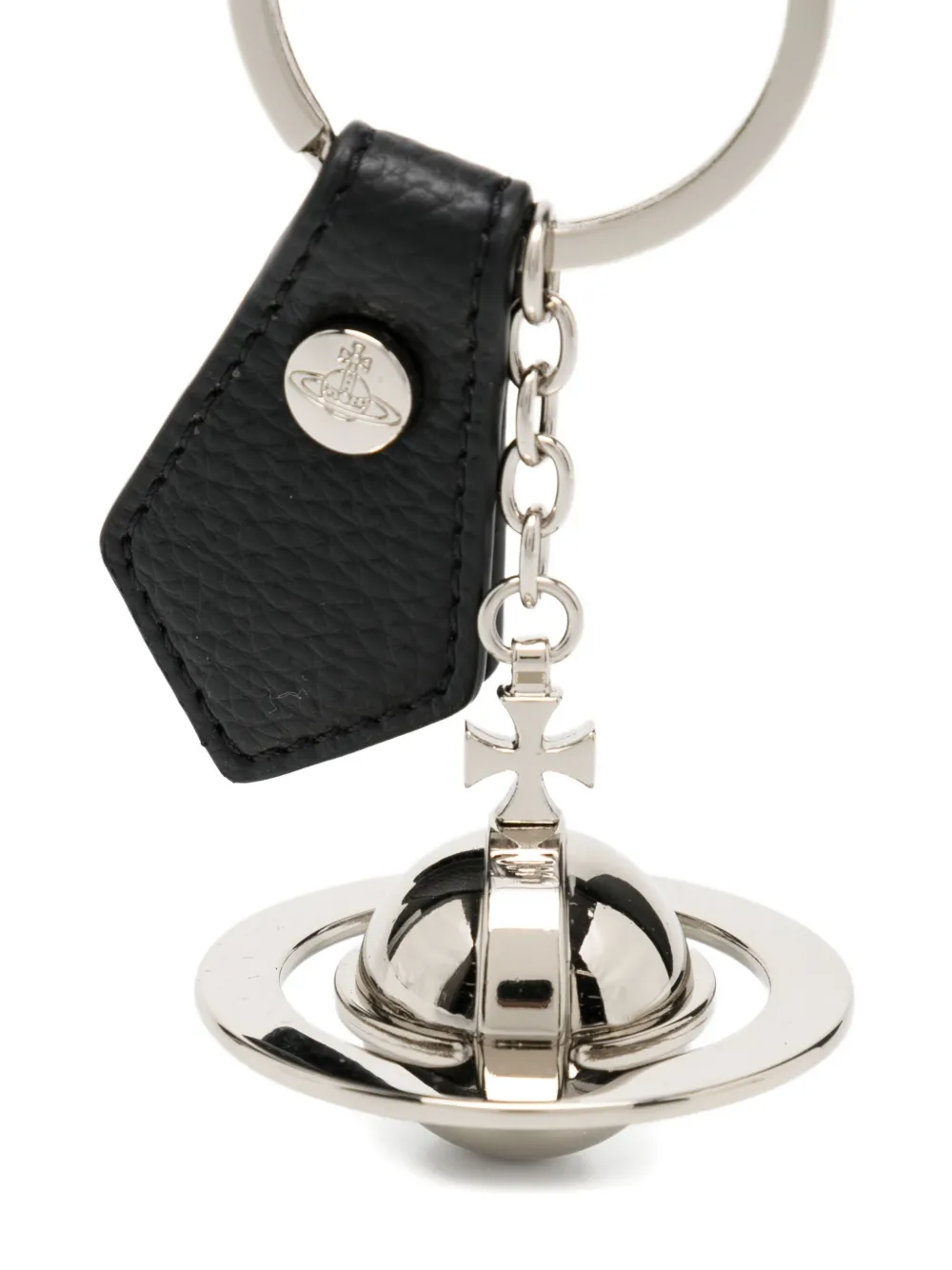Vivienne Westwood 3d Orb Keyring In White