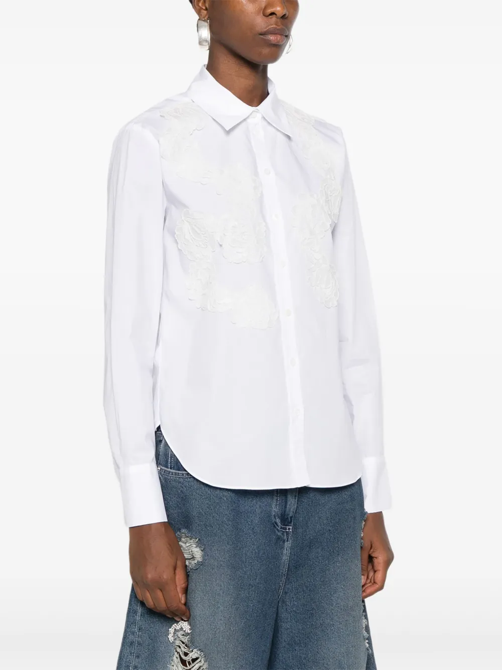 Blugirl blouse met lange mouwen Wit