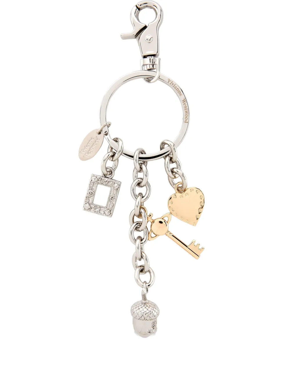 Vivienne Westwood Multi-charm Keyring In Metallic