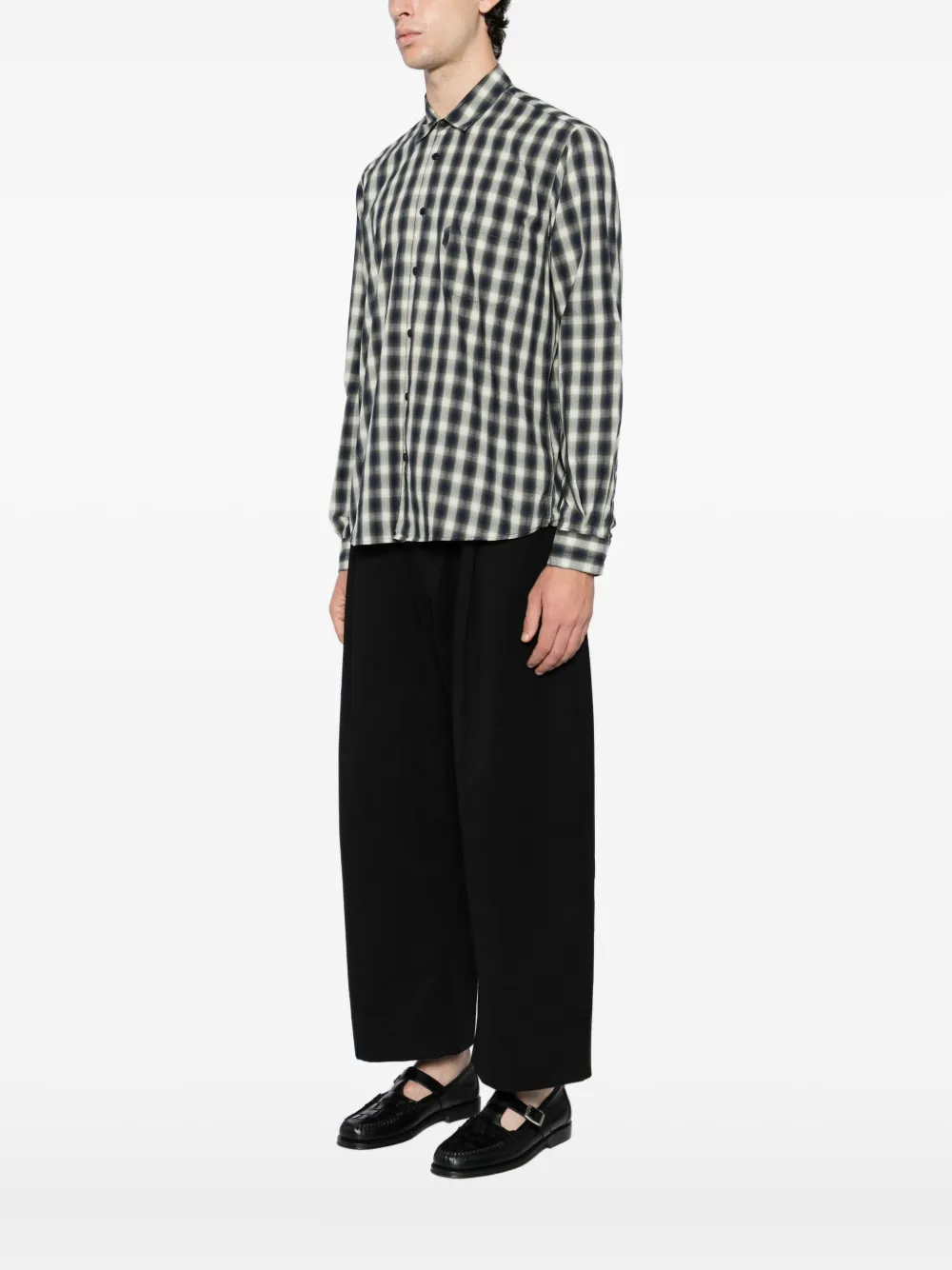 Ymc You Must Create Curtis Shirt In Blue