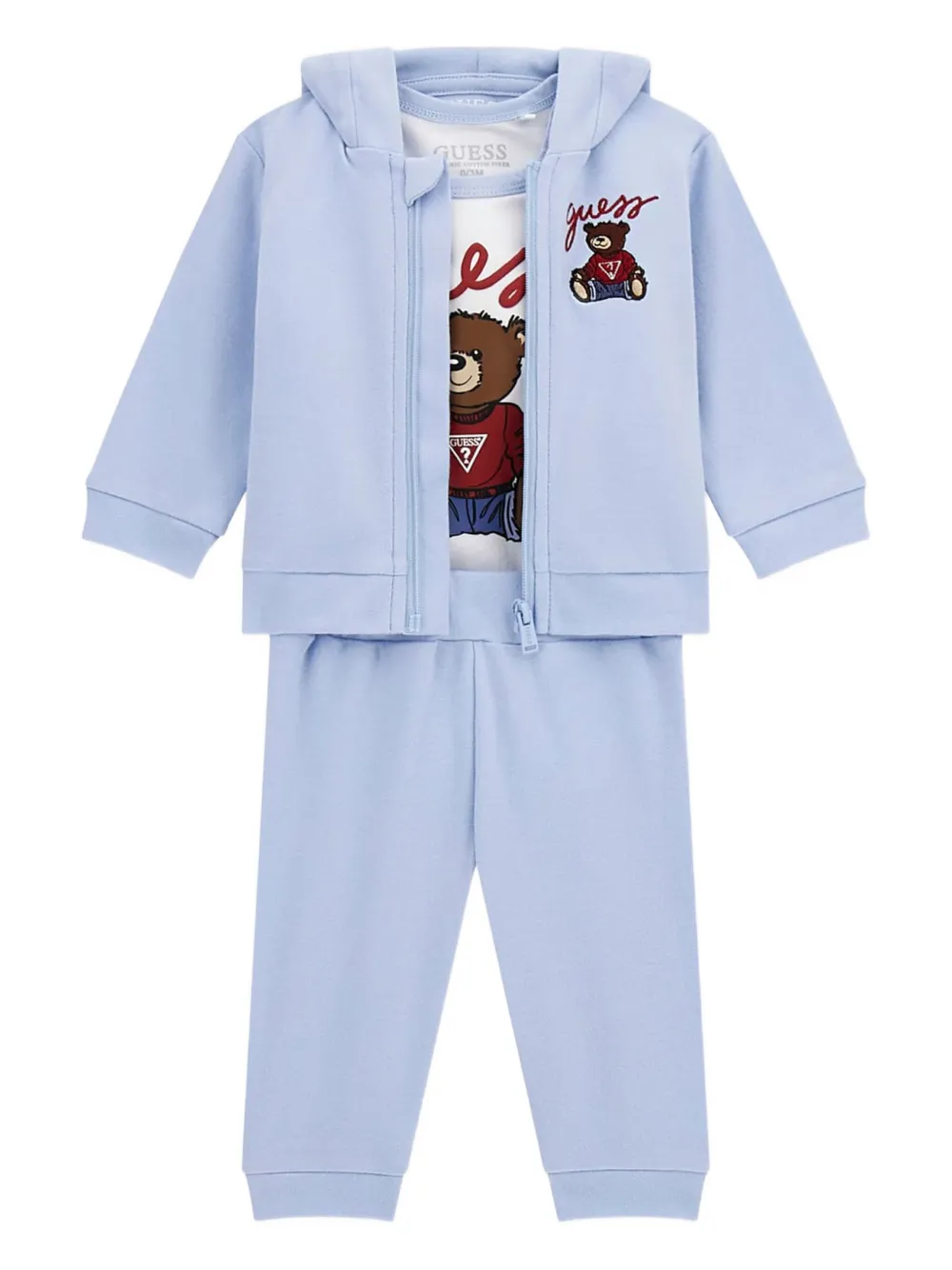 Guess kids teddy-print tracksuit (set of three) Blauw