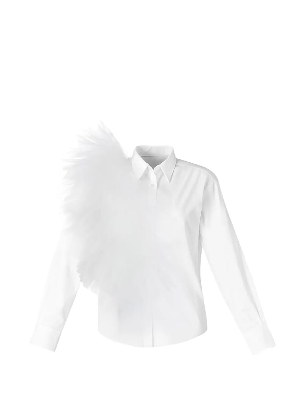 Alchemy long-sleeve embellished shirt - Bianco