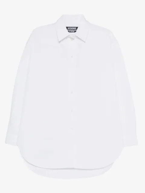 Jacquemus chemise à ourlet incurvé