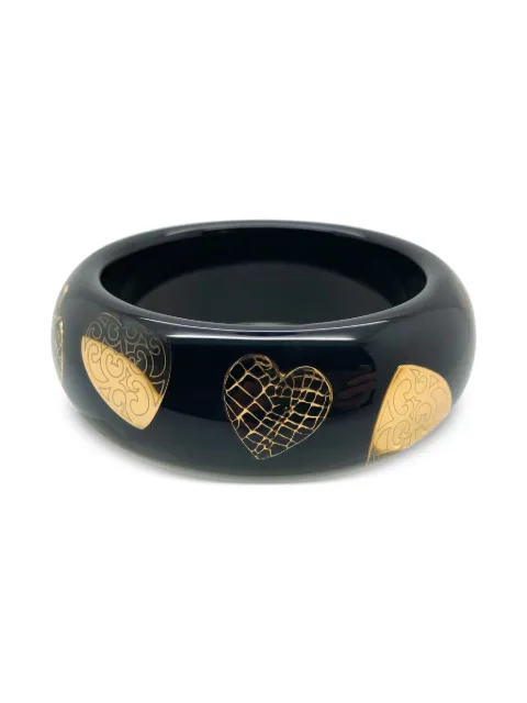 Christian Dior Pre-Owned 1990s heart-print bangle
