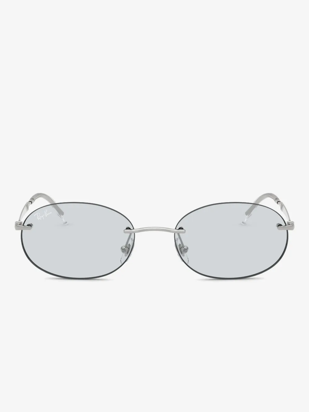Ray-Ban 椭圆形镜框眼镜 | 银色 | Image 1