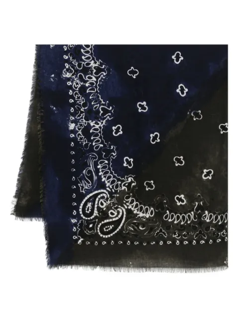 Destin paisley-print fringed scarf