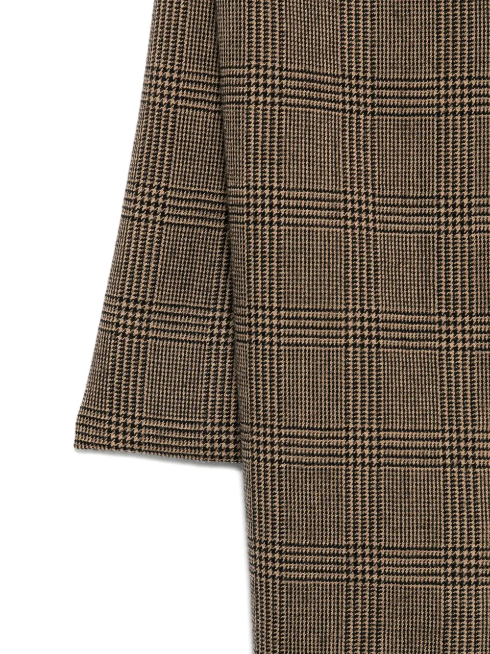 Destin Prince Of Wales-check Wool Scarf In Brown