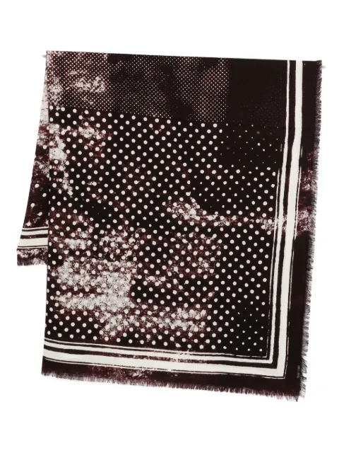 Destin polka-dot wool scarf