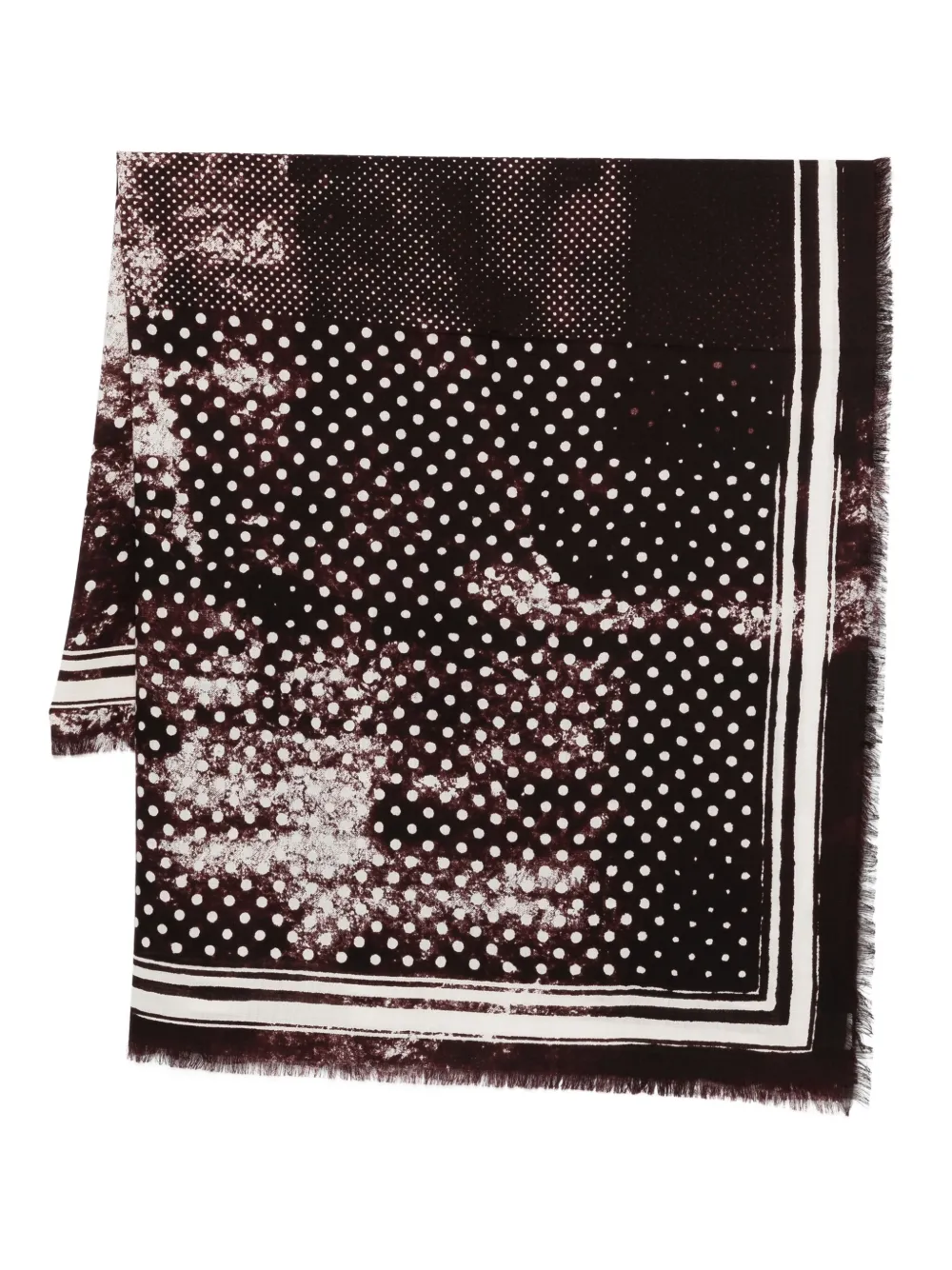 Destin polka-dot wool scarf | Brown | Image 1