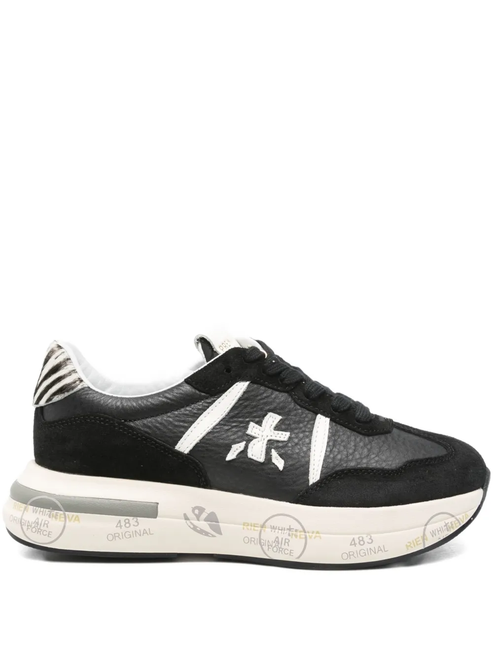 Premiata Cassie leather sneakers Black