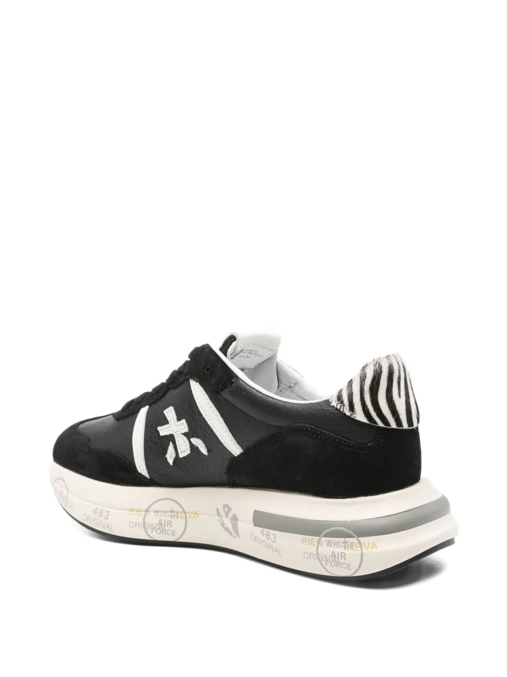Premiata Cassie leather sneakers Black
