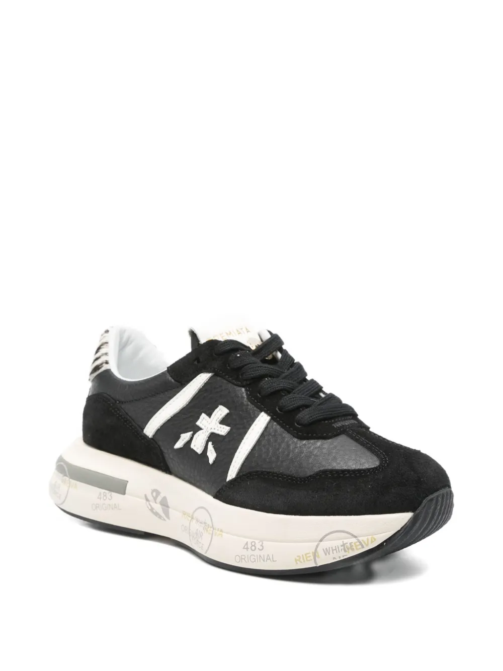 Premiata Cassie leather sneakers Black