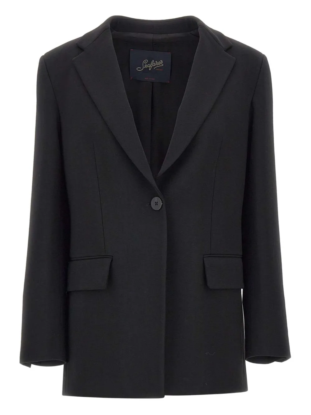 Seafarer single-button notched-lapel coat | Black | Image 1