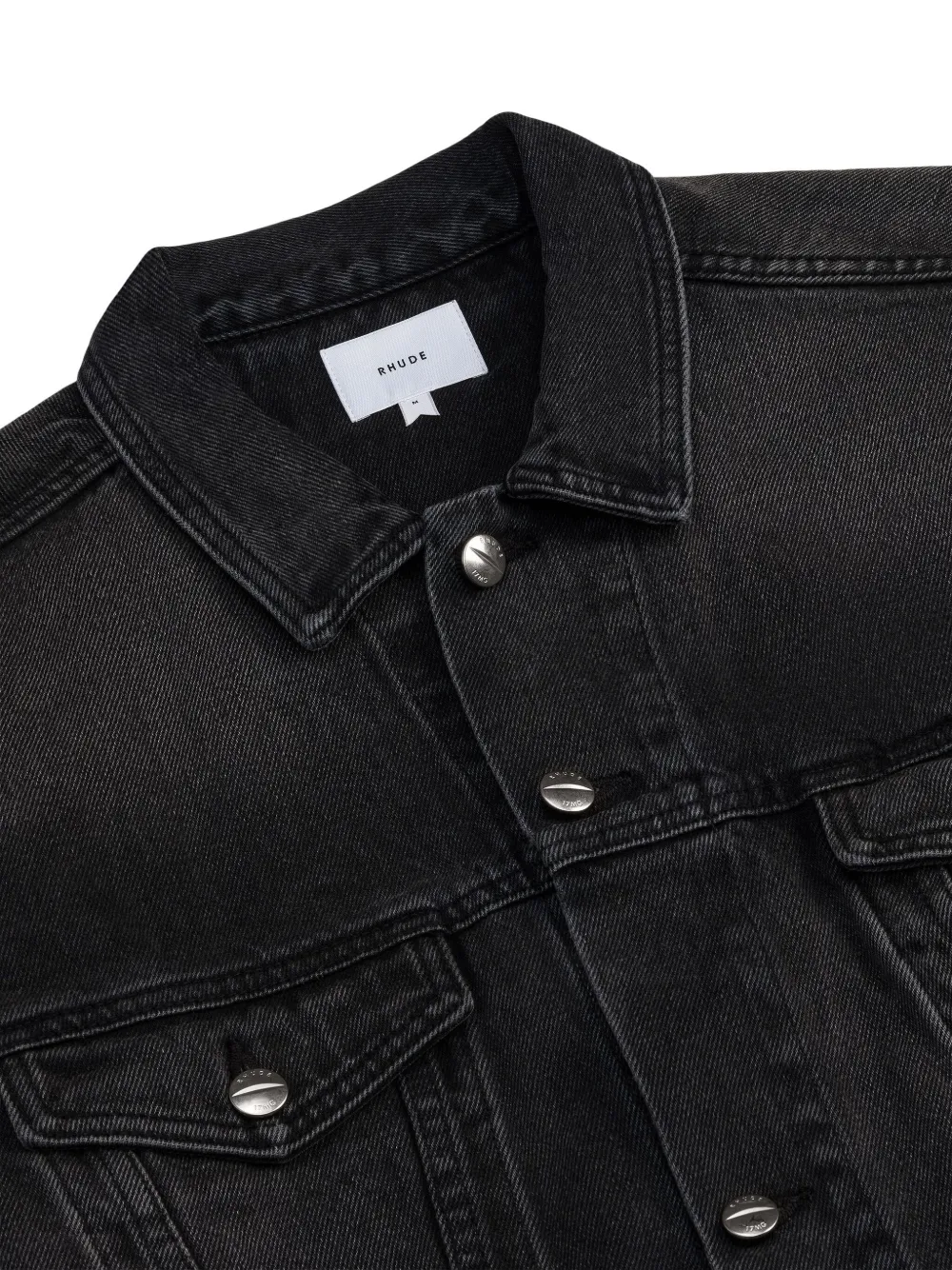 Rhude Buttoned Denim Jacket In Black