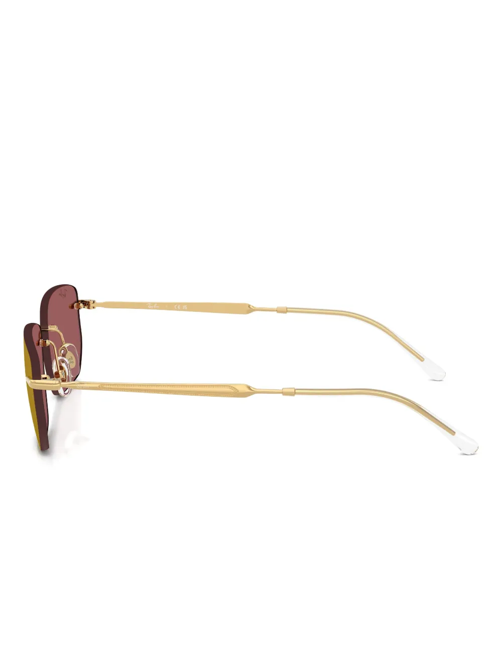 Ray Ban Square-frame Tinted Sunglasses In Gold
