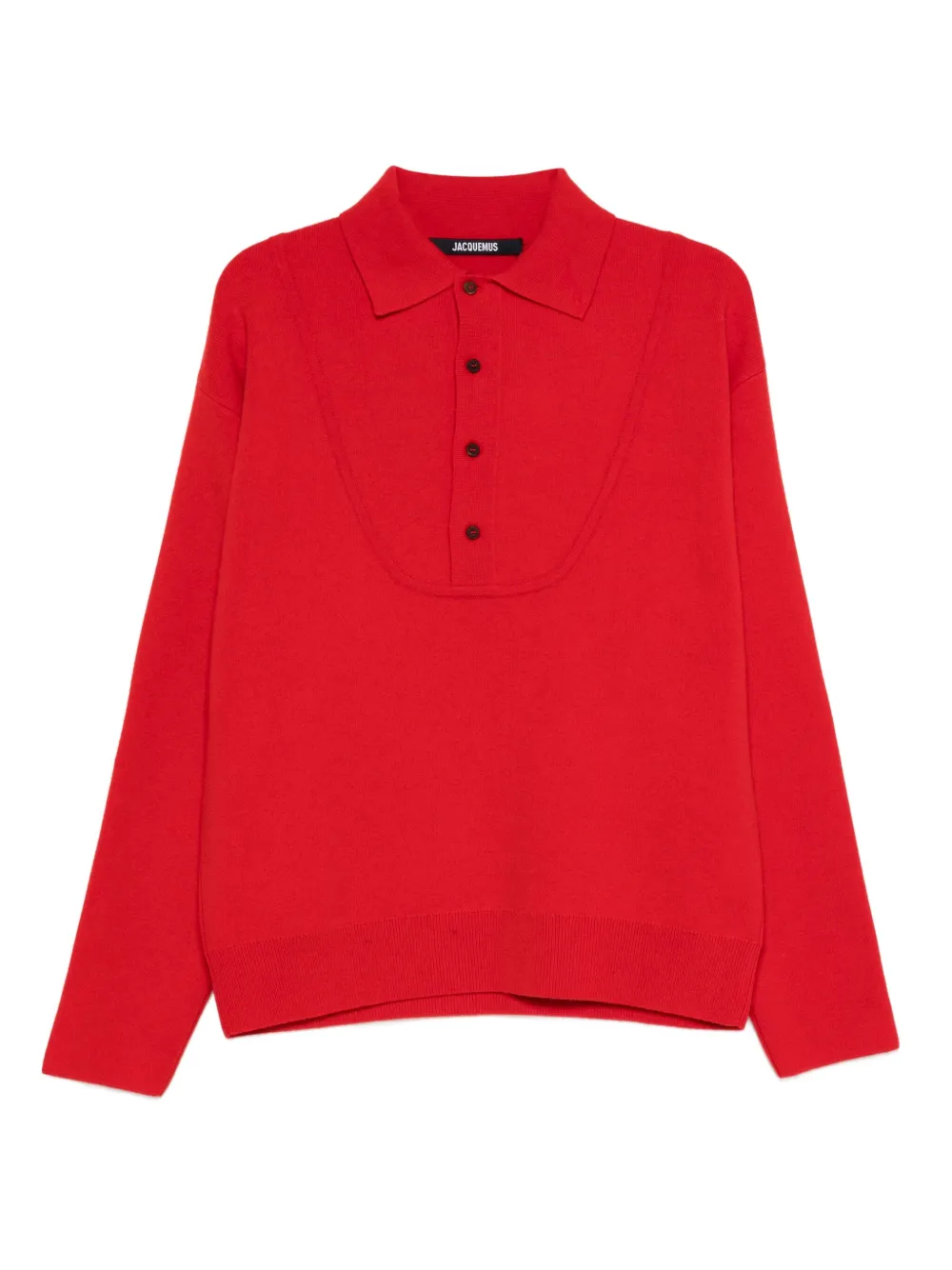 Jacquemus polo-neck buttoned sweater | Red | Image 1