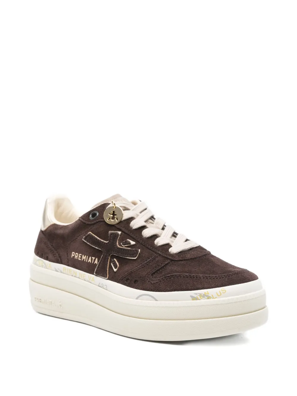 Premiata Cassie leather sneakers Brown