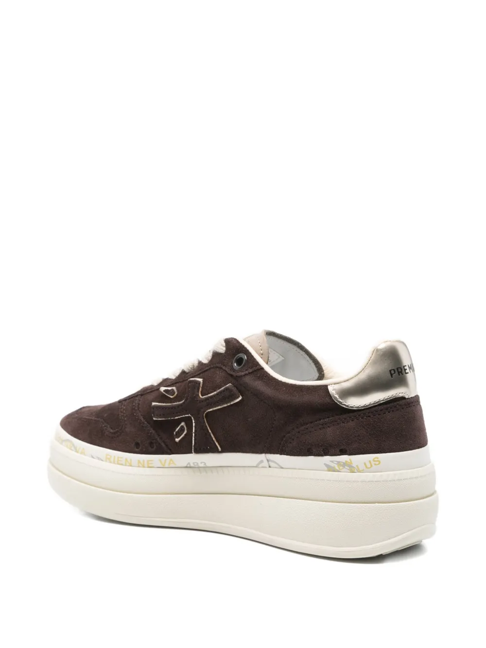 Premiata Cassie leather sneakers Brown