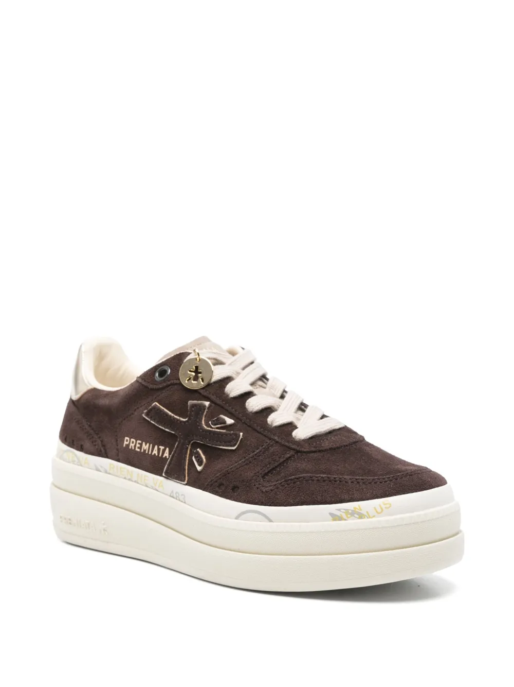 Premiata Cassie leren sneakers Bruin
