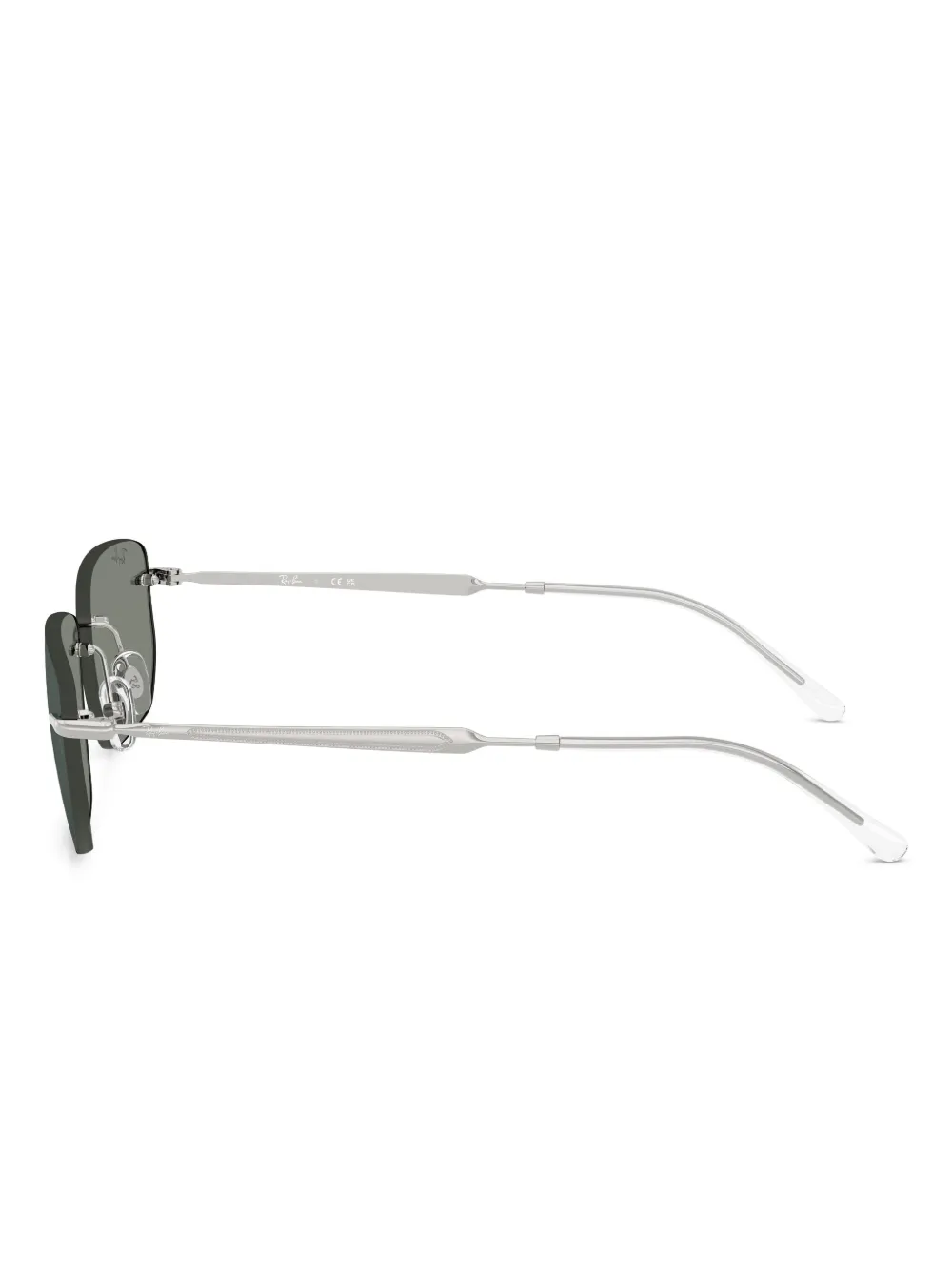 Ray-Ban Zonnebril met randloos vierkant montuur Zilver