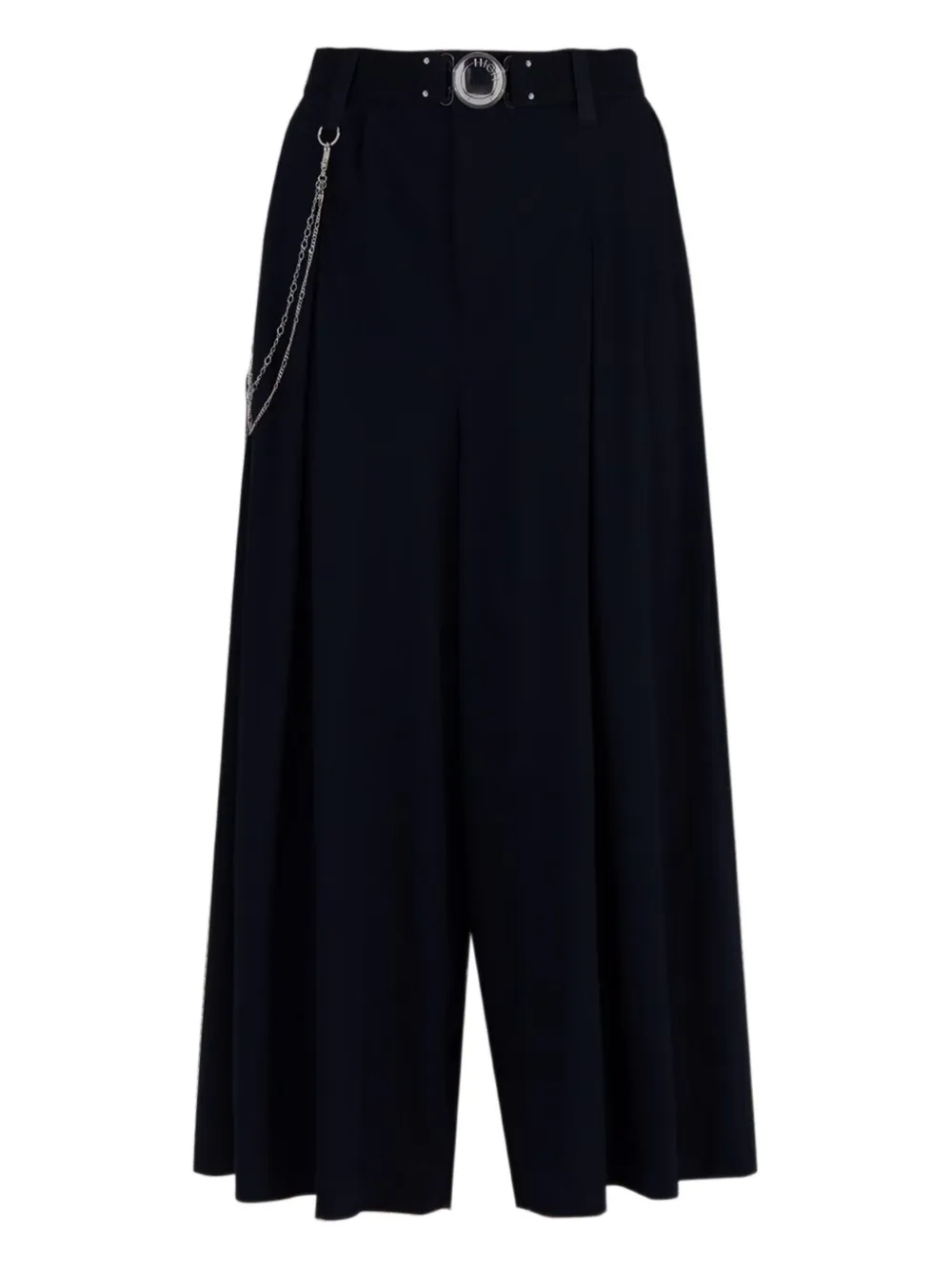 High pleated chain-detail trousers | Black | Image 1