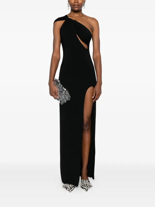 MANUR Iman cut-out Details Maxi Dress | Black | FARFETCH MANUR Iman cut-out Details Maxi Dress | Black | FARFETCH