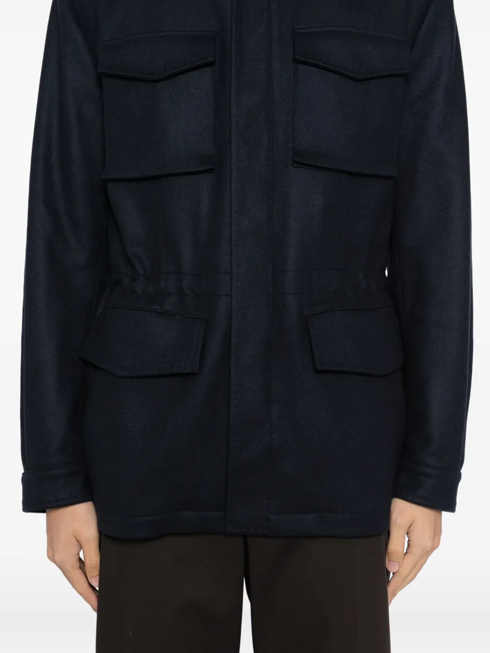 Kiton Cashmere Jacket In Blue
