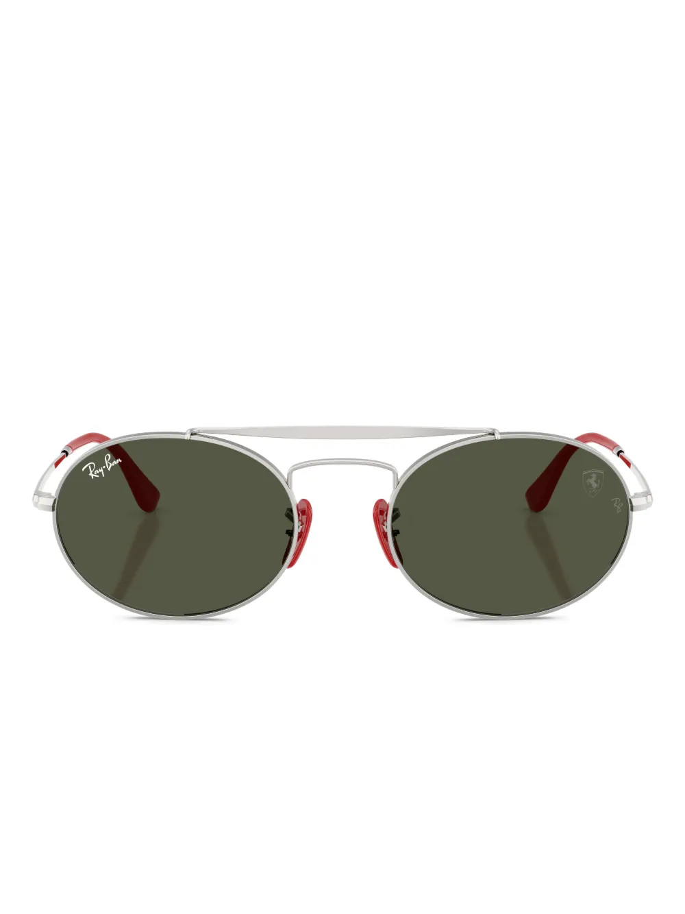 Ray Ban Oval-frame Sunglasses In Green