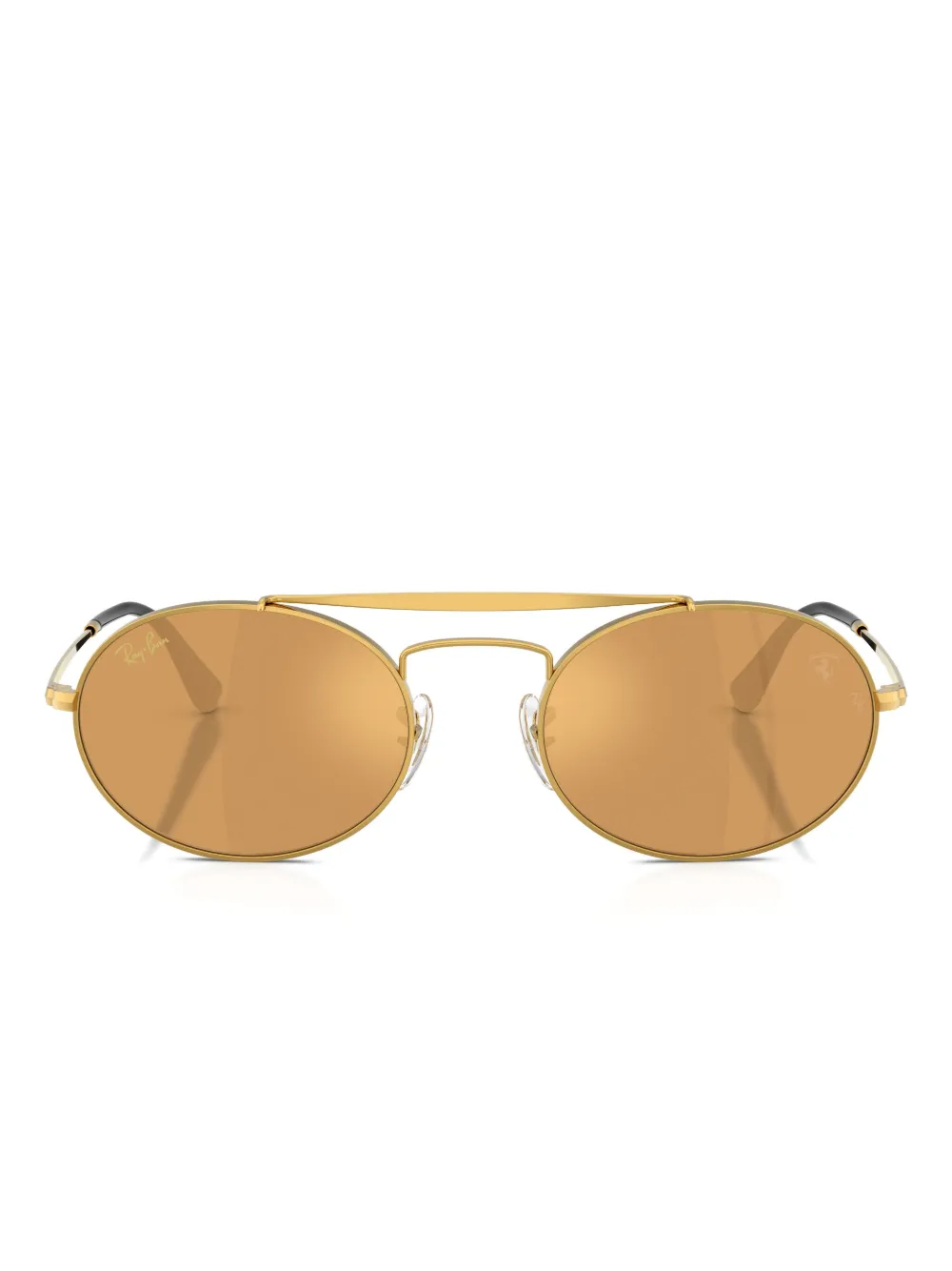 Ray Ban Rb3775m Scuderia Ferrari Collection Sunglasses Legend Gold Frame Brown Lenses 54-20 In Gold