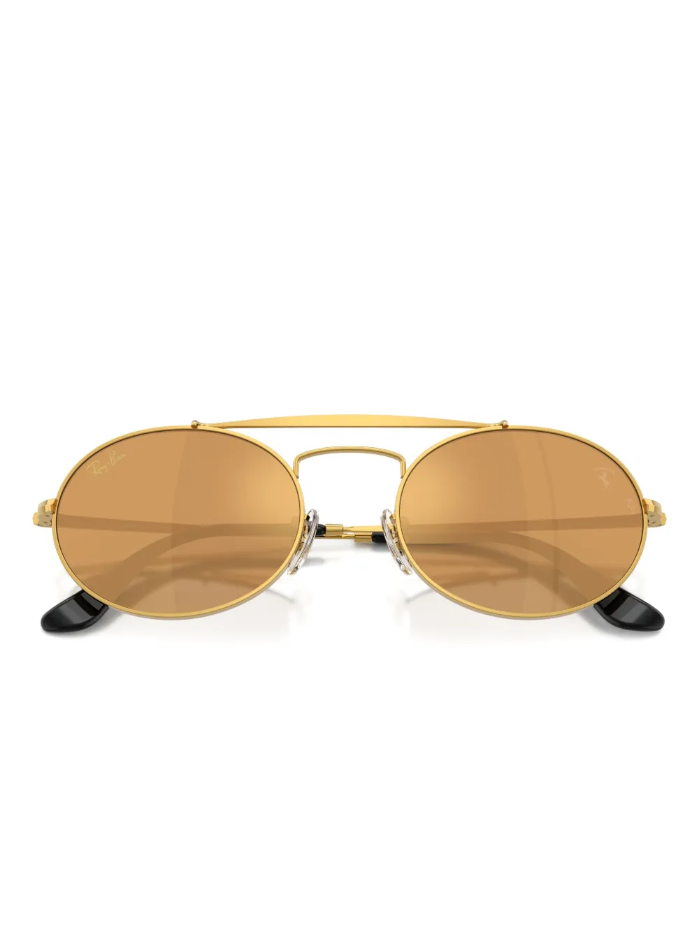 Ray Ban Rb3775m Scuderia Ferrari Collection Sunglasses Legend Gold Frame Brown Lenses 54-20 In Gold