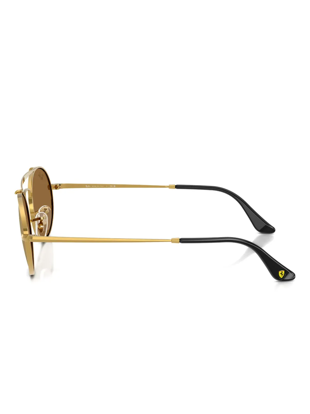 Ray Ban Rb3775m Scuderia Ferrari Collection Sunglasses Legend Gold Frame Brown Lenses 54-20 In Gold
