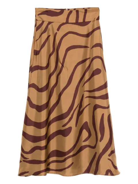 Raquel Diniz wave-print midi skirt