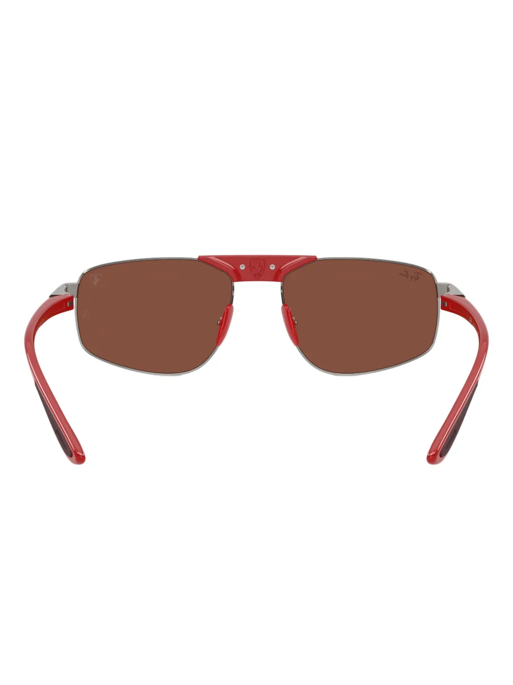 Ray Ban Textured Geometric Sunglasses In Brown