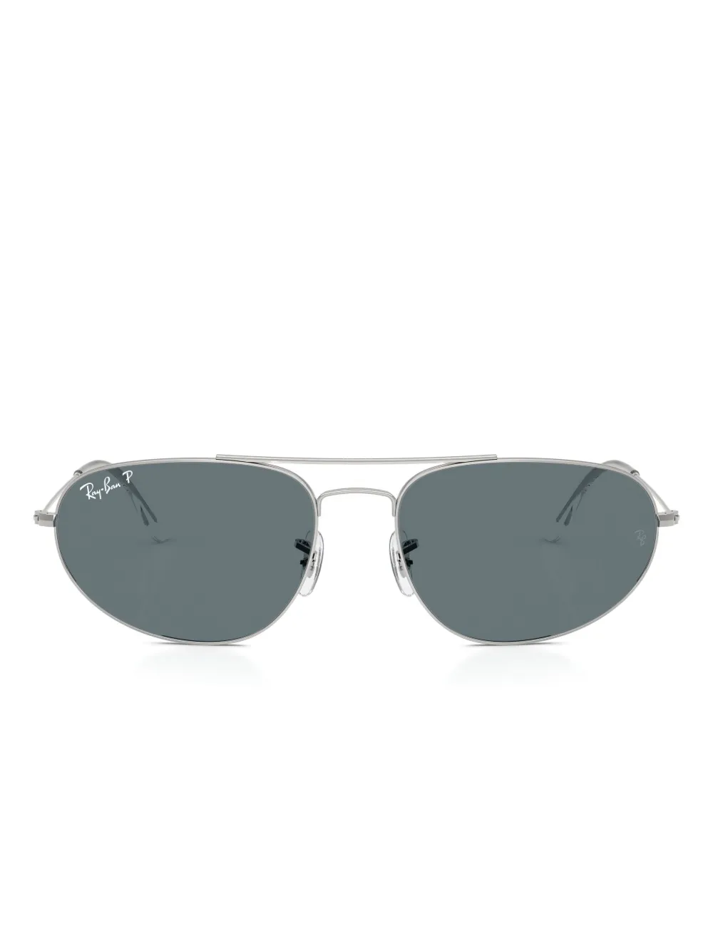 Ray Ban Explorer Iv Pilot-frame Double-bridge Sunglasses In Silver