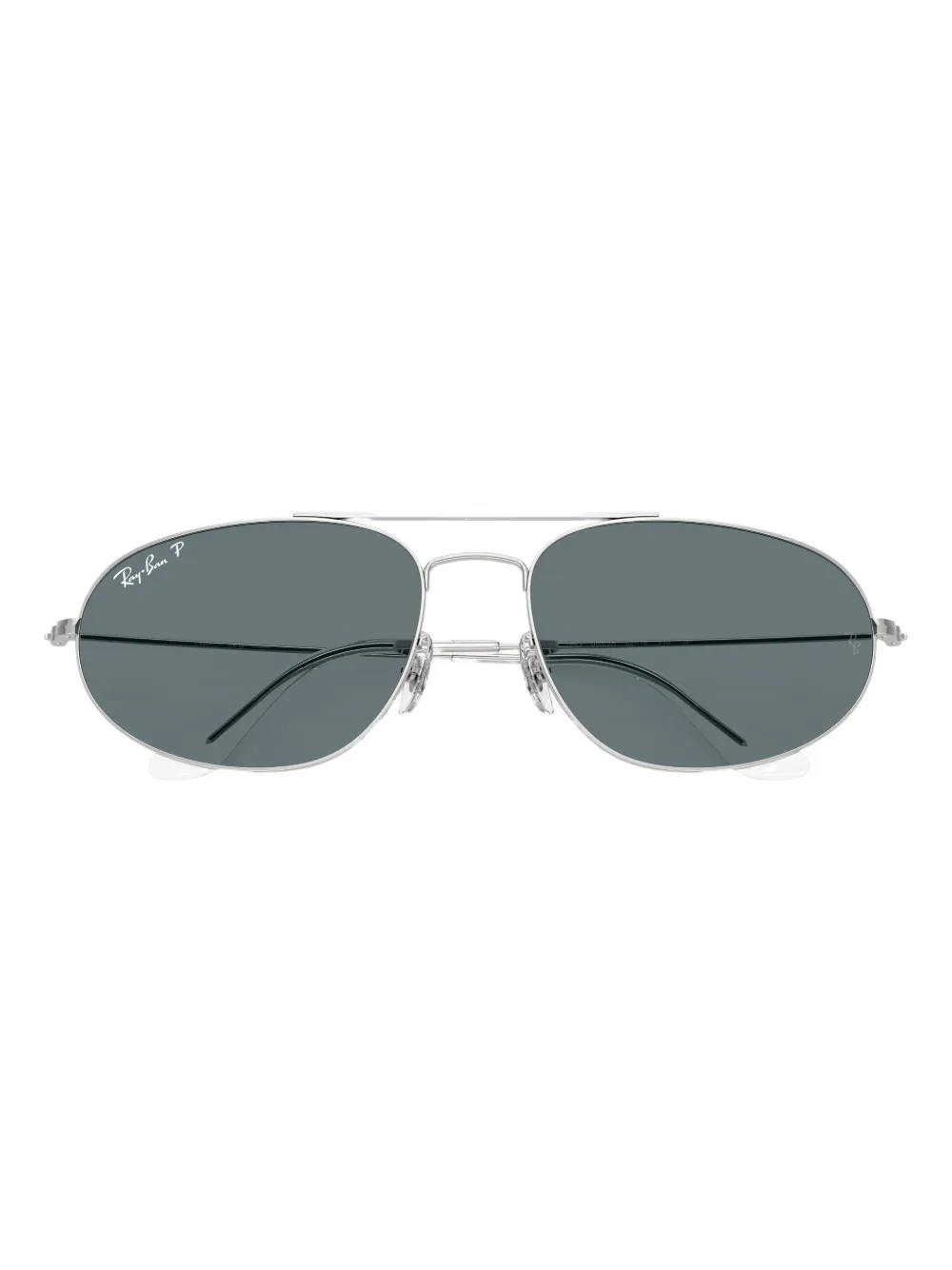 Ray Ban Explorer Iv Pilot-frame Double-bridge Sunglasses In Silver