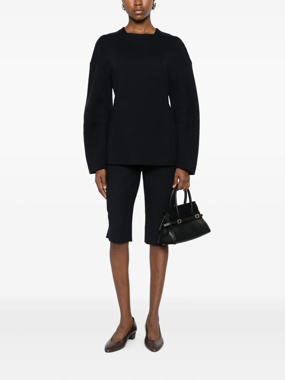 Max Mara Blouse met vlakken - Zwart